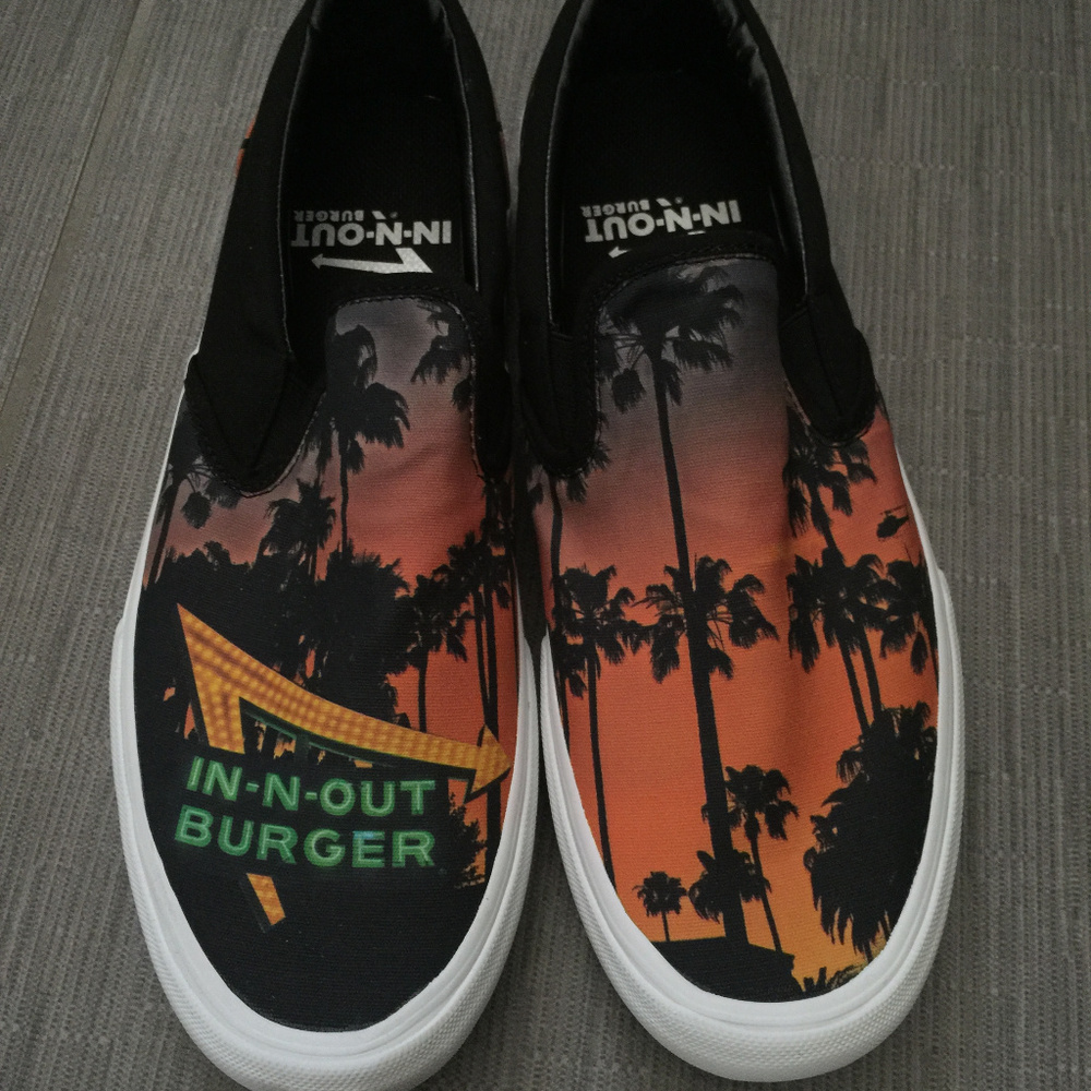 In N Out Burger Sneakers Deck Board Shoes Size 12